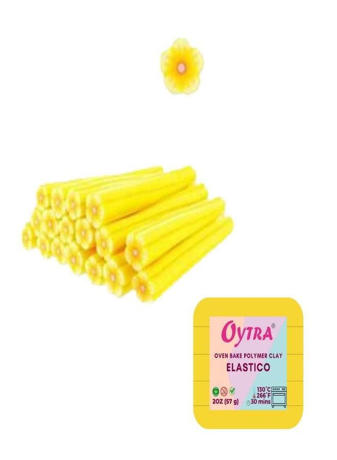 Oytra 57g Polymer Oven Bake Clay for Jewelry Making Elastico Series (Yellow) - Image 4